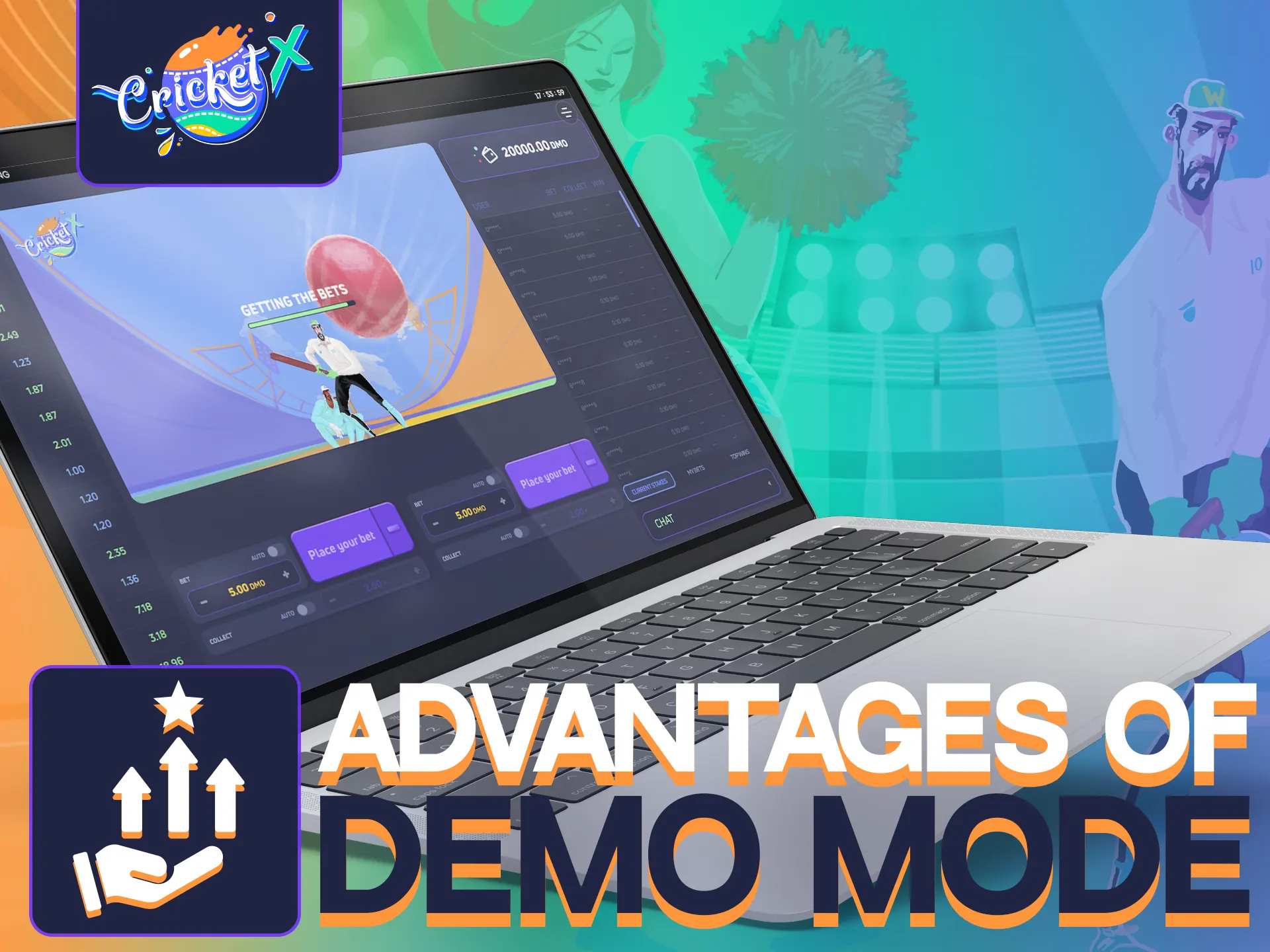 Explore advantages of demo mode of the Cricket-X game.