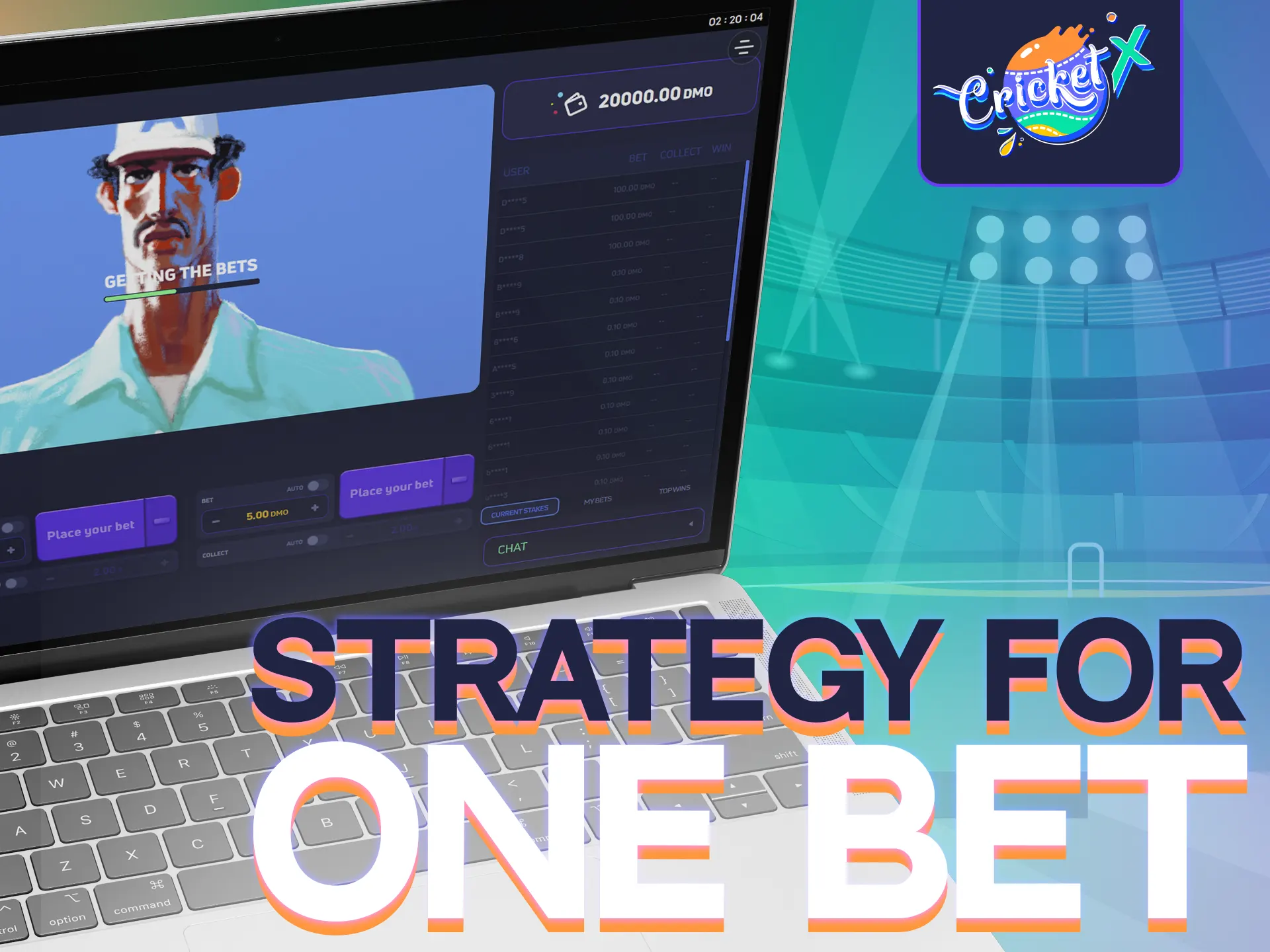 Use strategy for one bet to increase your winnings in Cricket-X.