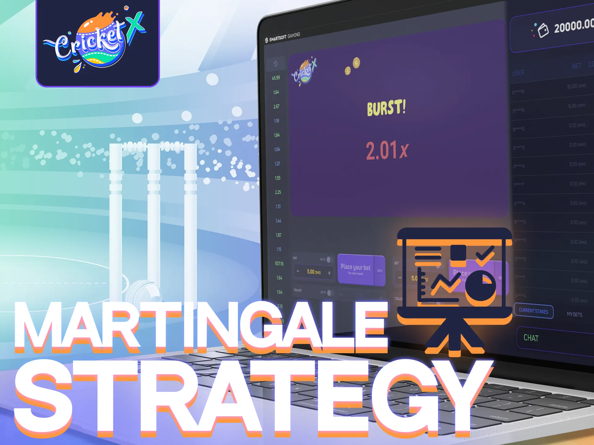 Check out Martingale Betting Strategy for Cricket-X.