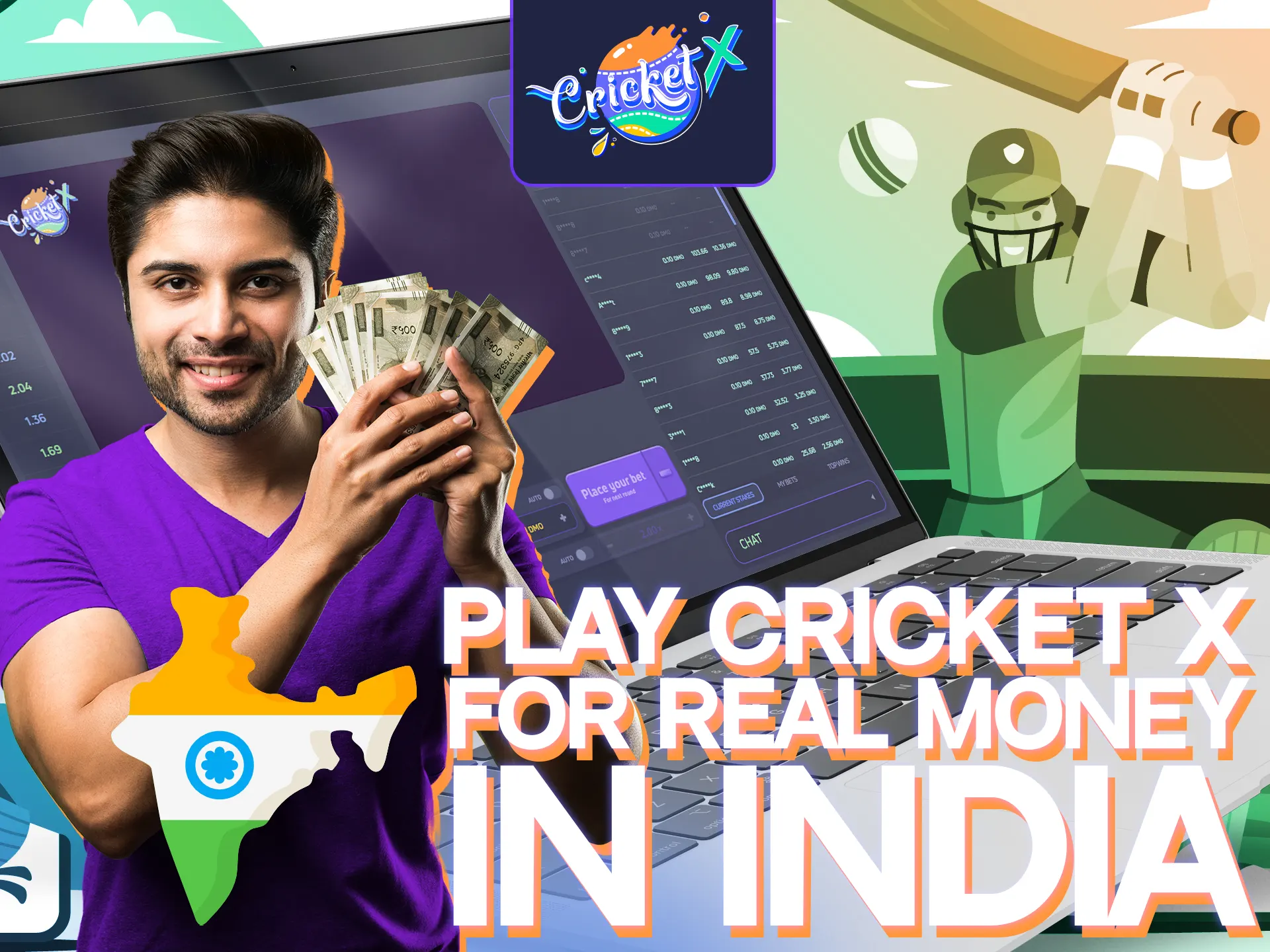 Play for real money at Cricket-X.