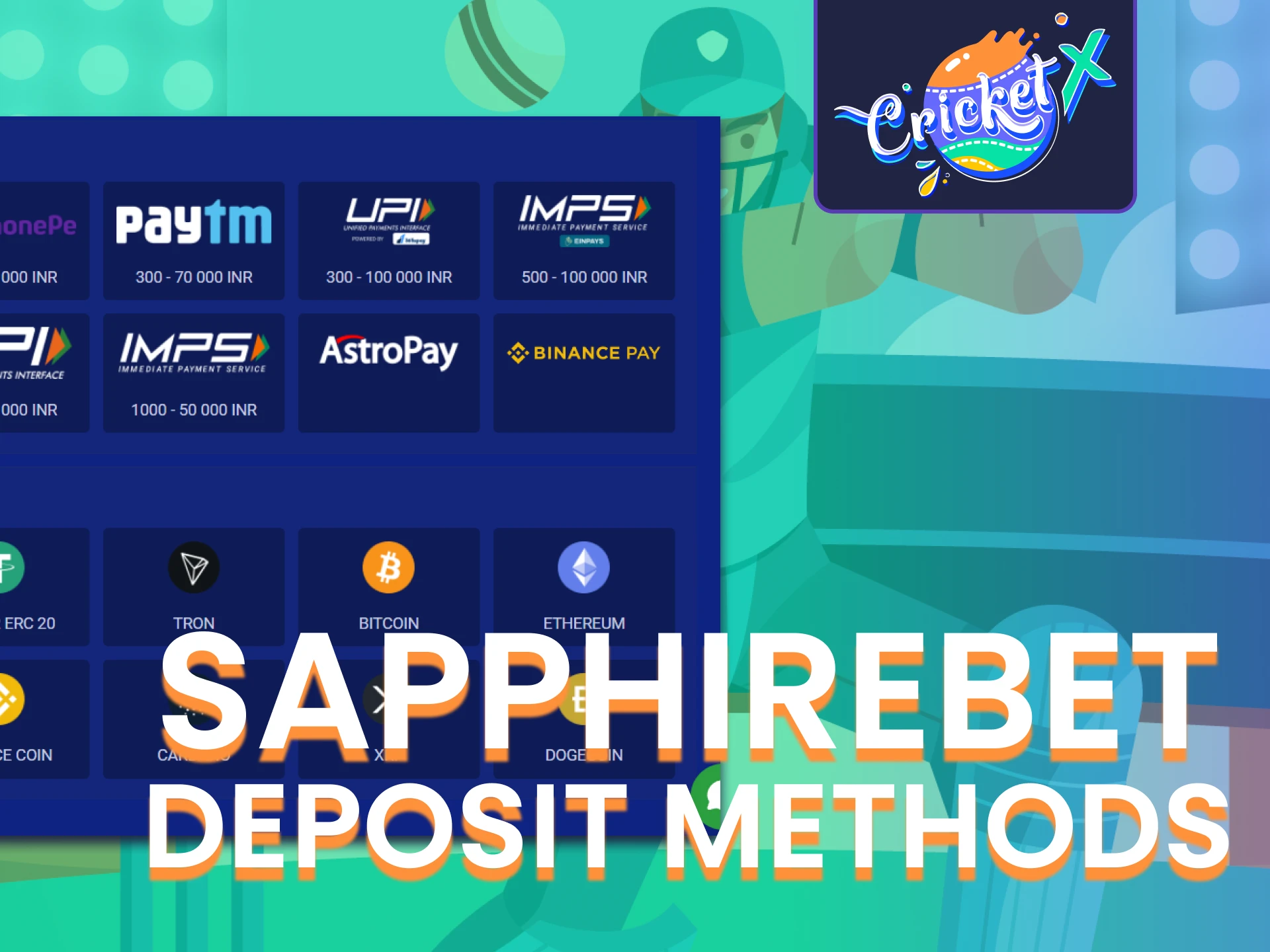 Find out how to top up your account on the Sapphirebet website.
