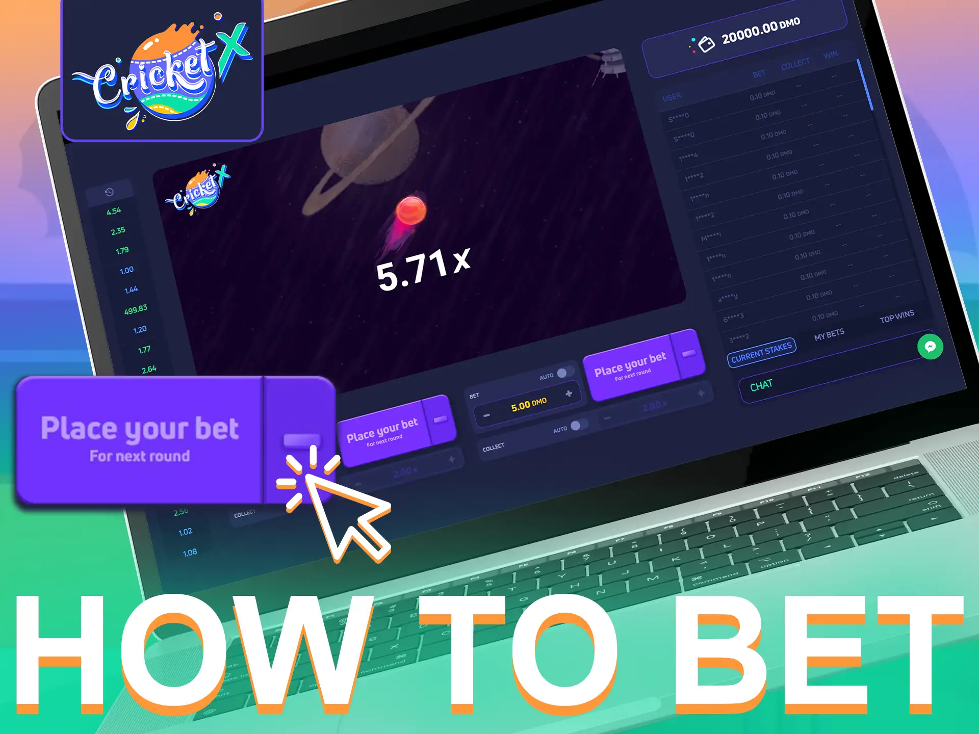 Find out how to bet at CricketX.