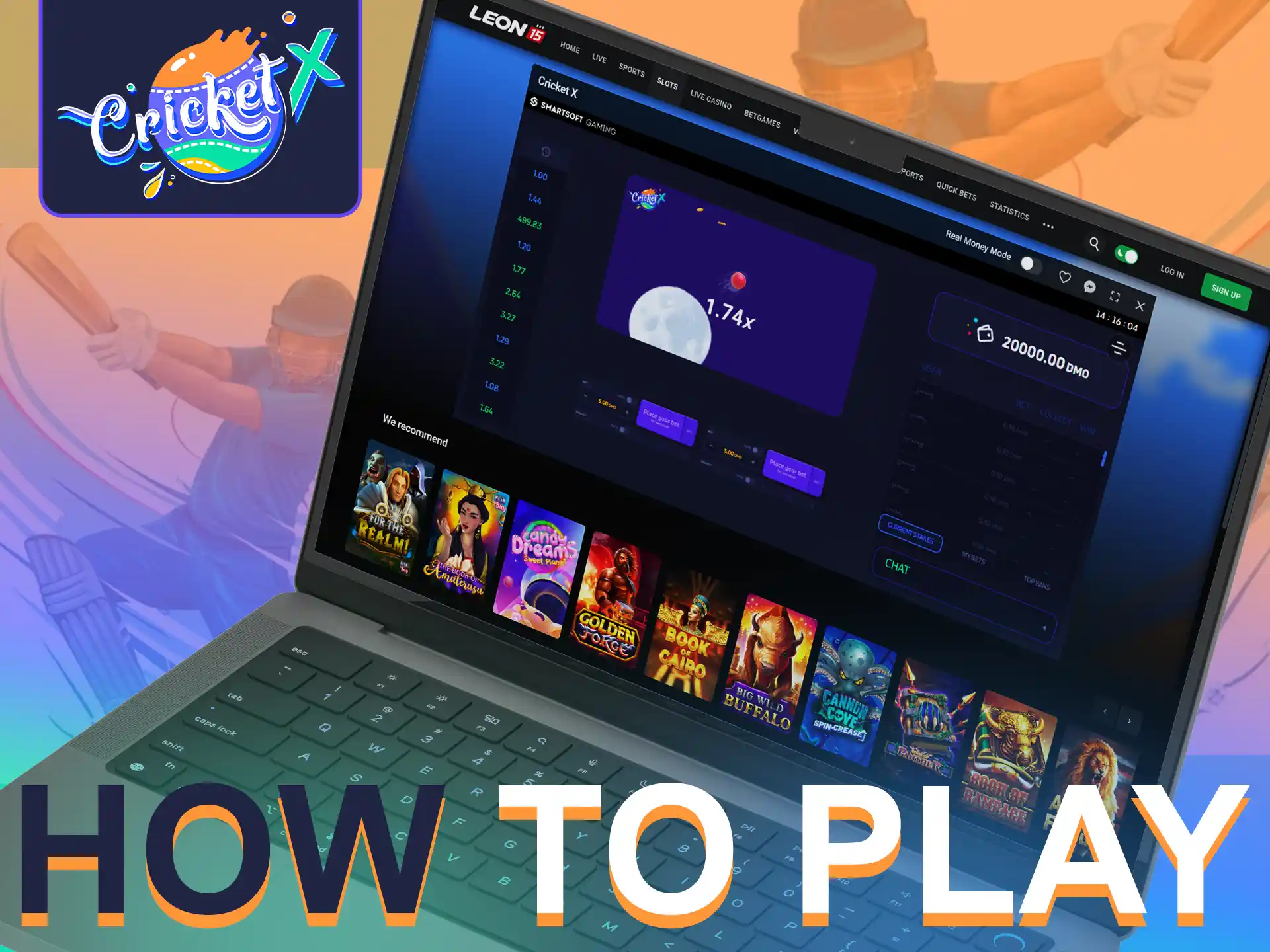 Cricket X is a crash game with a high multiplier that applies to your winnings.