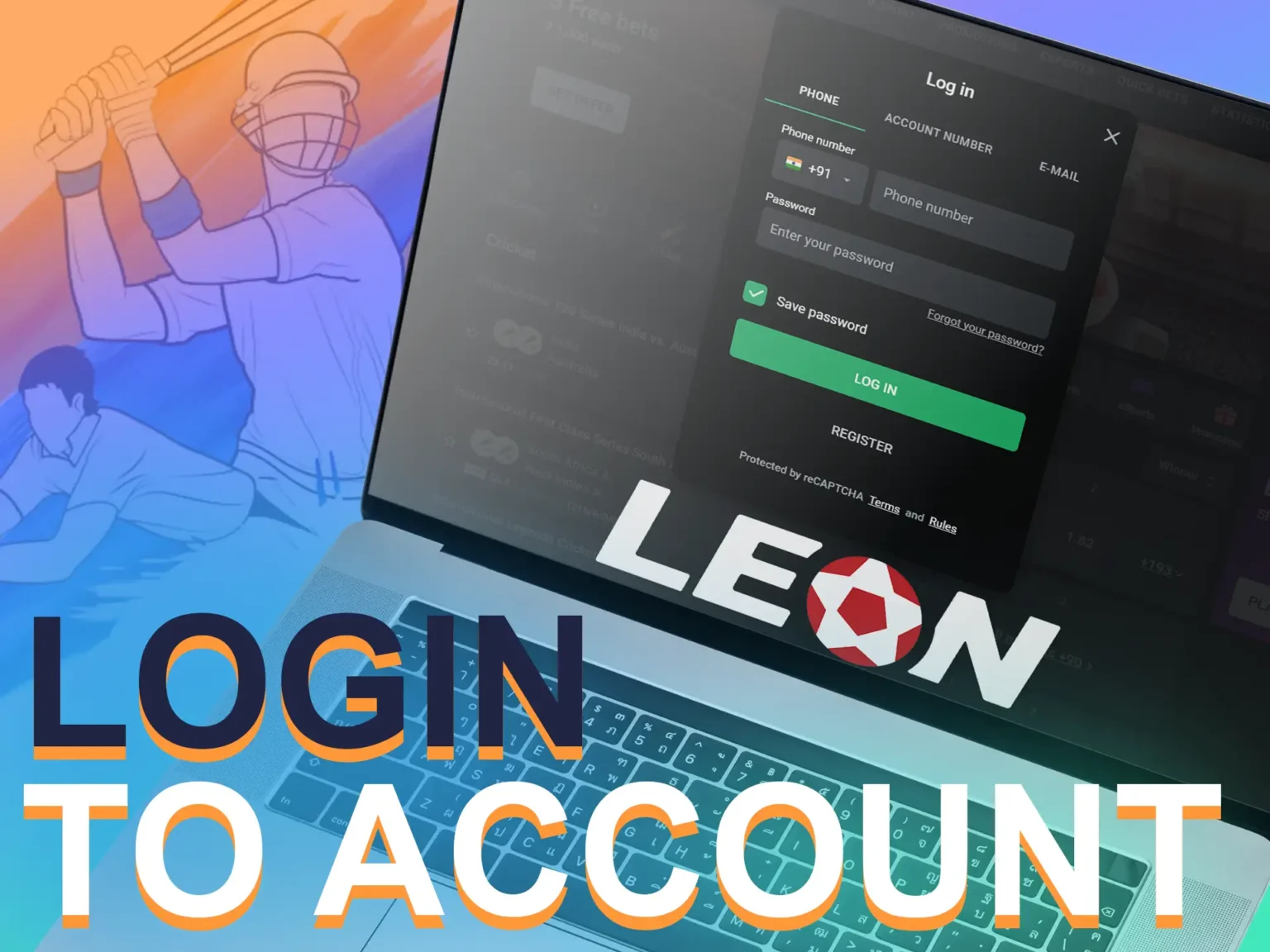 Leonbet login screen on multiple devices