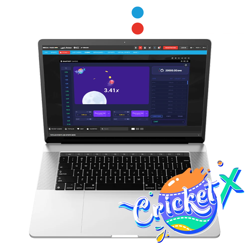 Play Megapari Cricket X and multiply your winnings up to INR 20,000.
