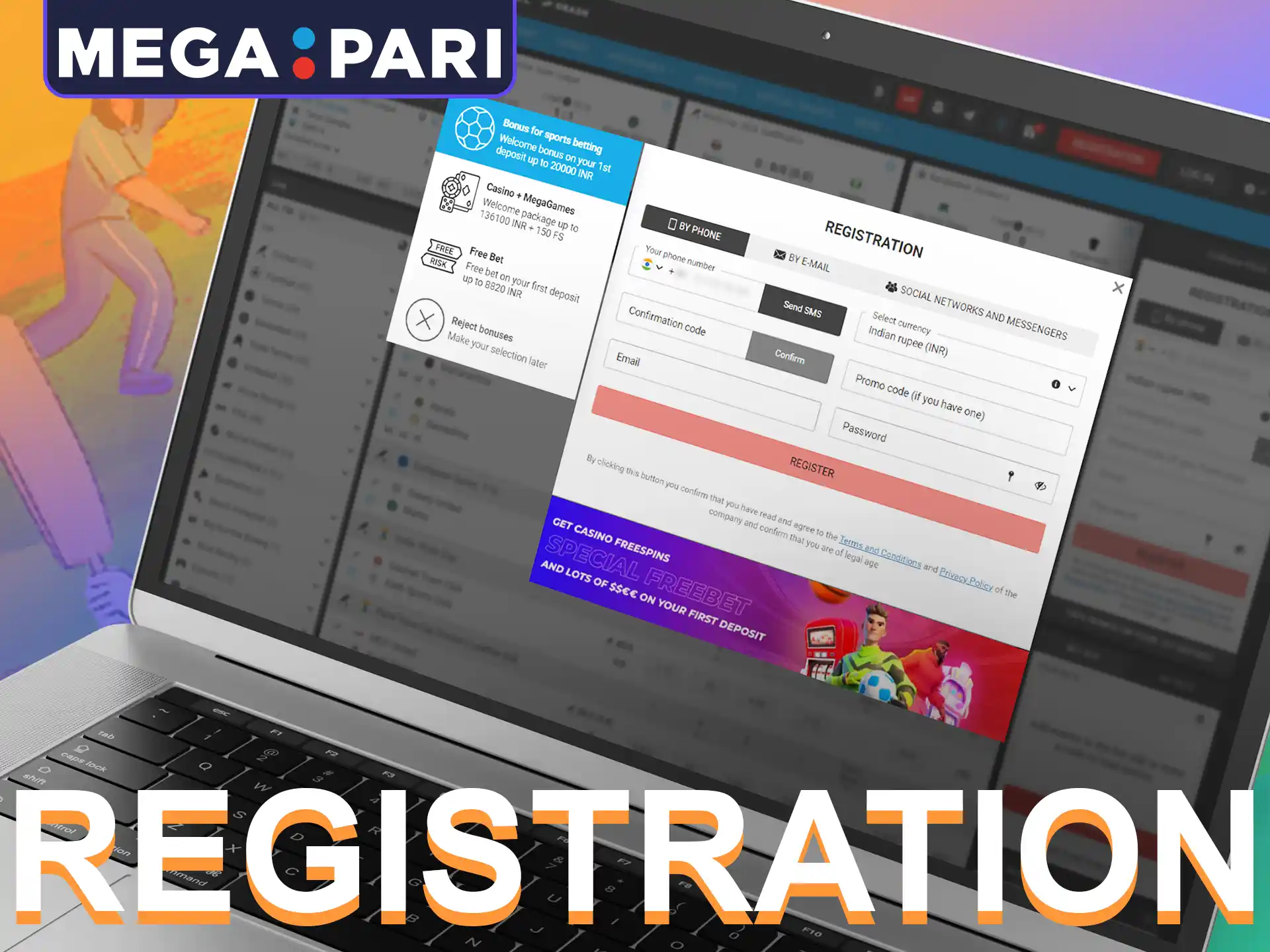 Go to the official Megapari website and register your account to start playing.