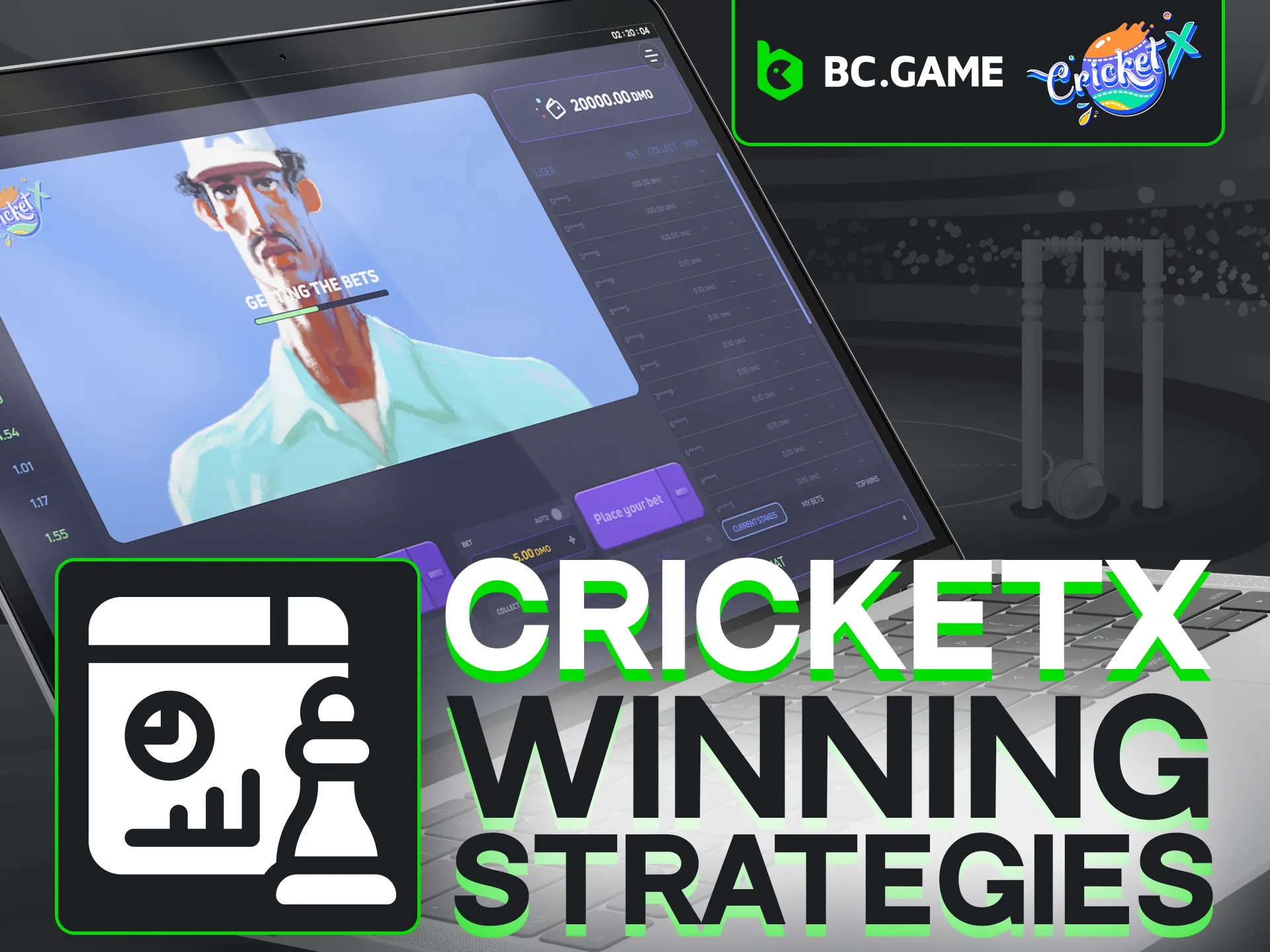 Win in BC Game's Cricket X using smart winning strategies.
